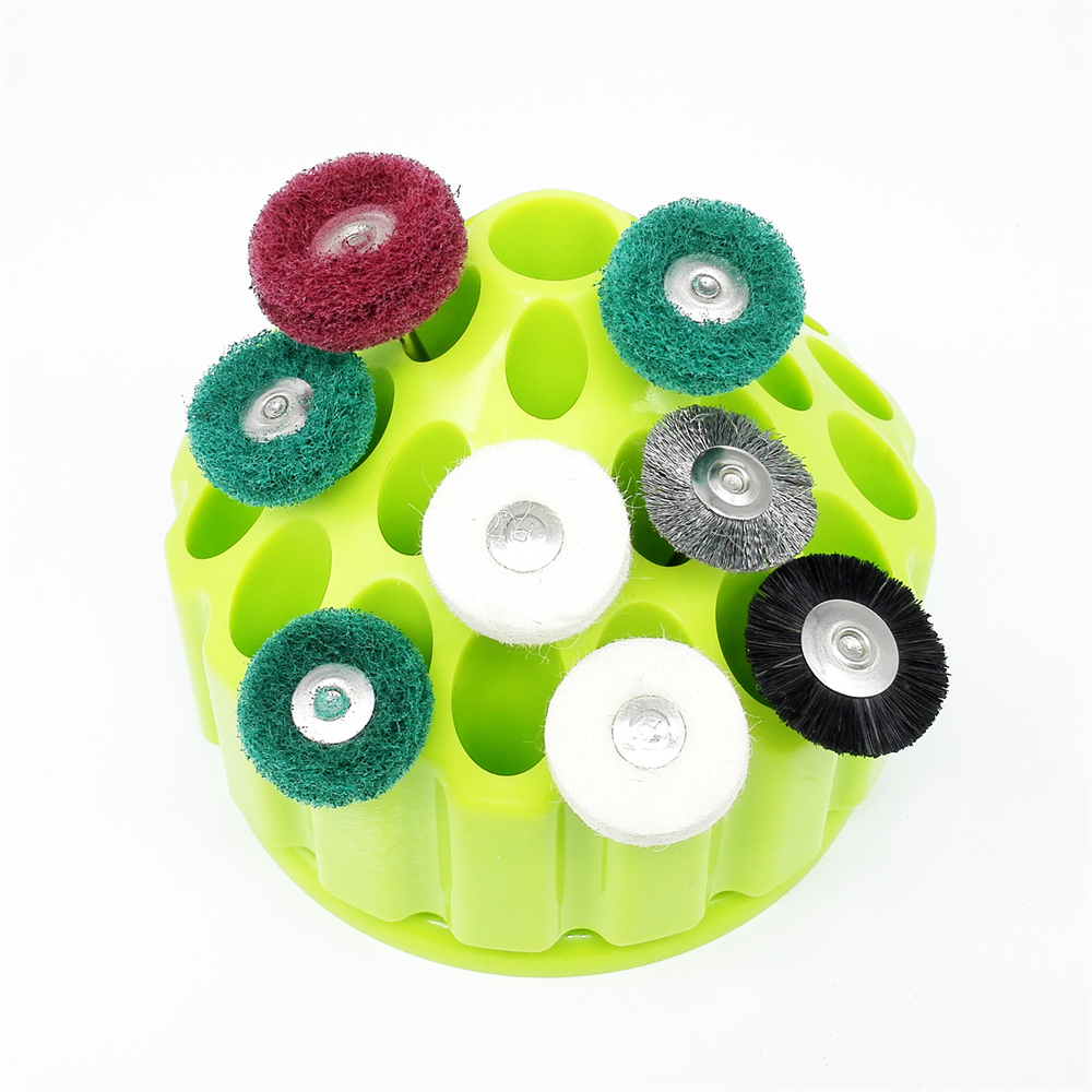 Dental 360 Degree Rotation Polishing Burs Storage Holder 35Holes Blue/Green