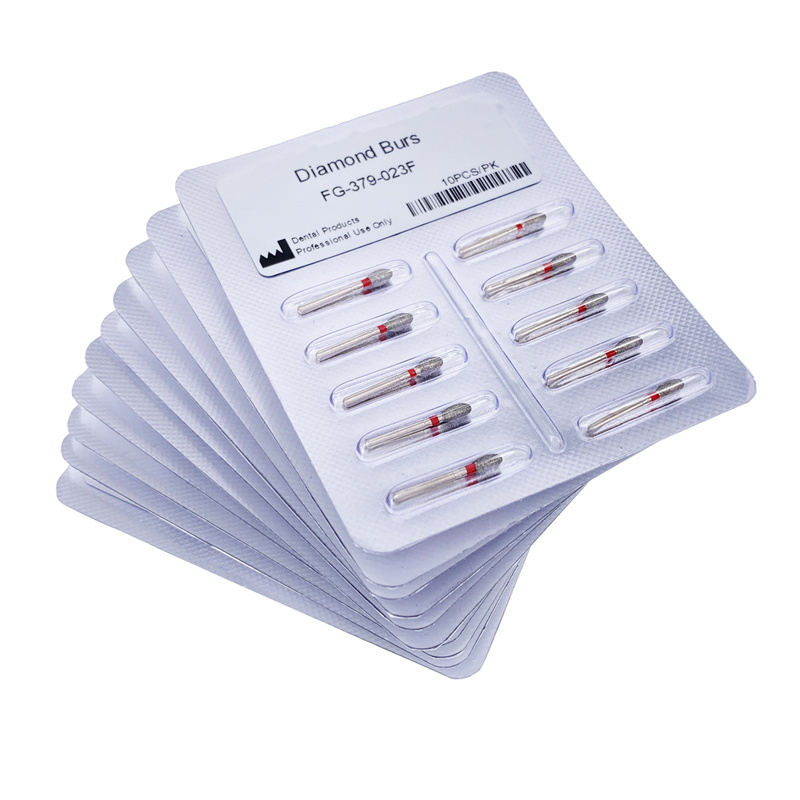 Dental Diamond Burs FG Egg Football 379/023F Fine Grit High Speed