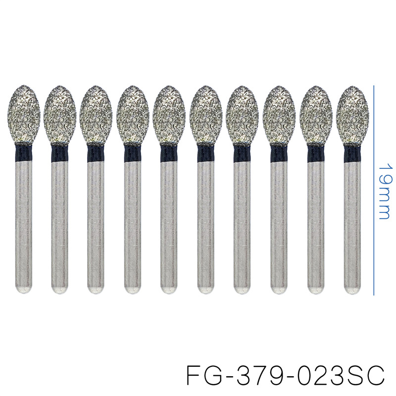 Dental Diamond Burs FG Egg Football 379/023SC Super Coarse For High Speed Hanpdiece