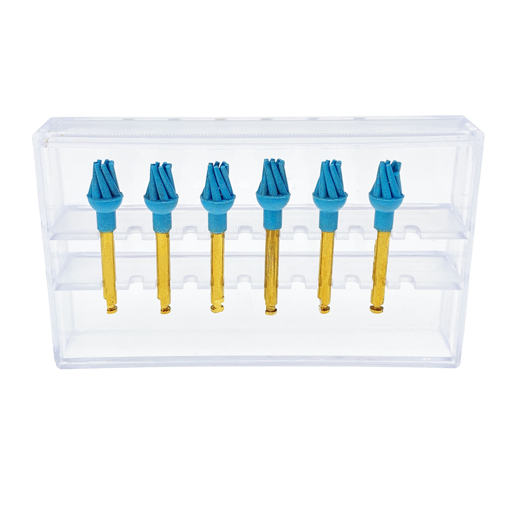 6Pcs/Box Dental Resin Polish Eagle Claw Wheel Brush For Posterior Teeth