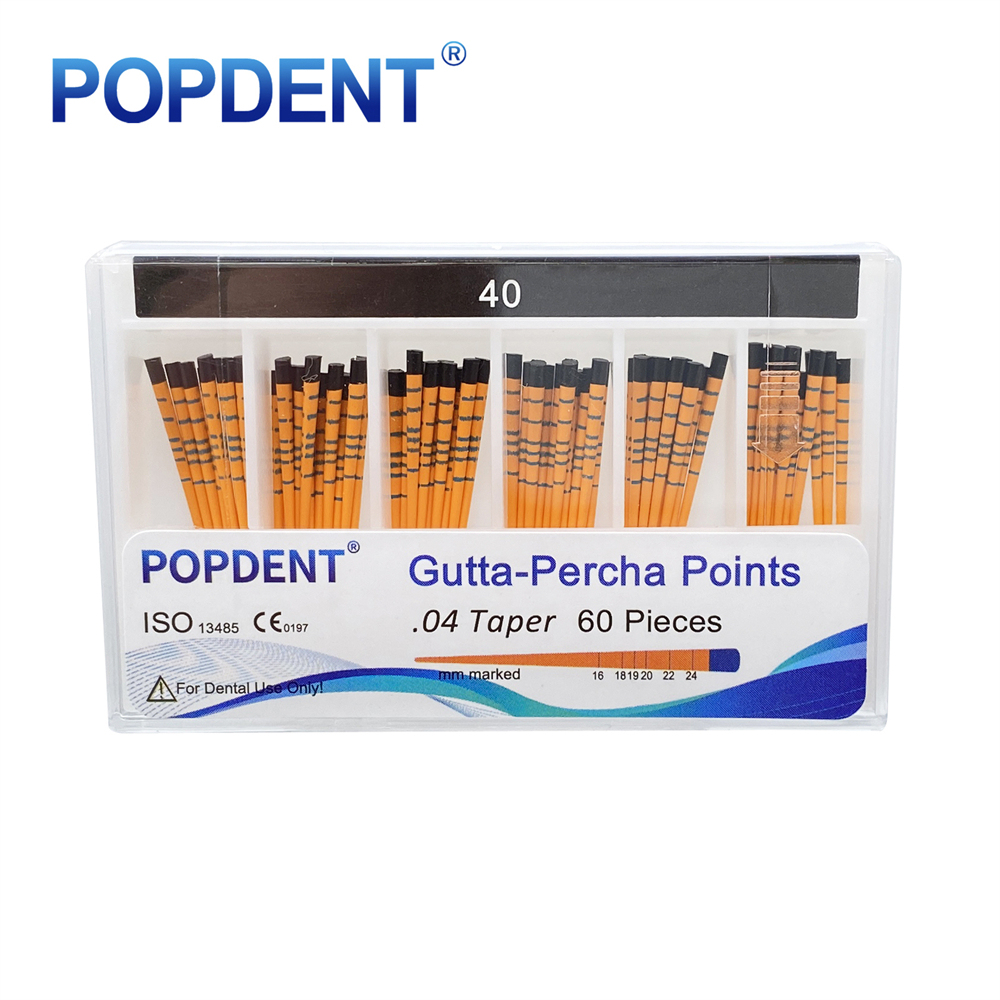 POPDENT Dental Gutta Percha Points Taper 0.02/0.04/0.06 15#-40# For Endo Use