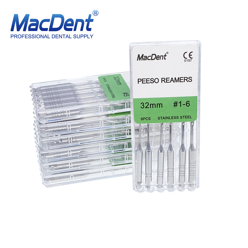 MacDent Peeso Reamers Dental Endodontic Root Canal Engine Files 28mm/32mm