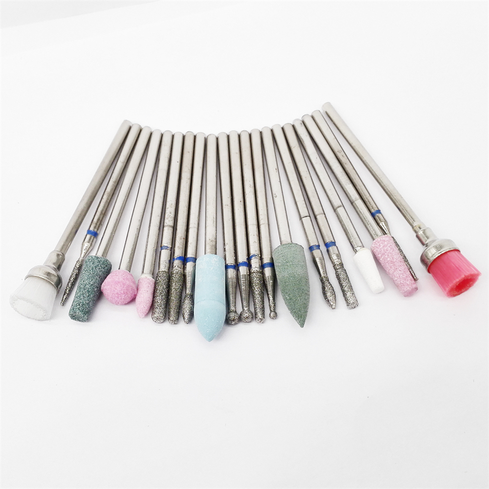 20 Pcs Dental Polish Brush Silicone Rubber Polisher Diamond Kit HP 2.35mm