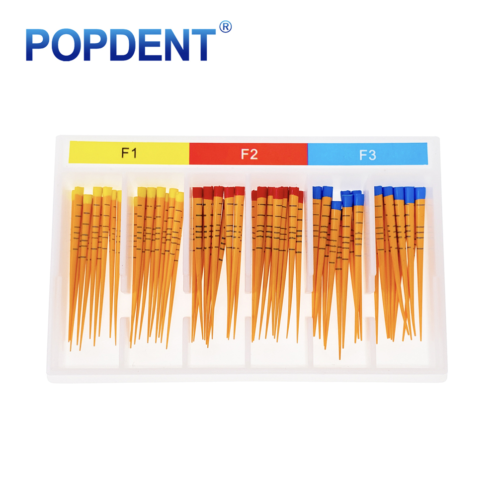 60Pcs POPDENT Dental Endodontic Gutta Percha Points F1/F2/F3