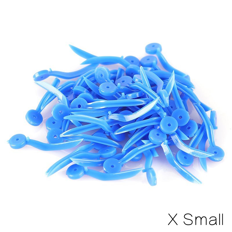 Dental Disposable Plastic Poly-Wedges with Holes 4 Sizes L/M/S/XS 40Pcs/Box