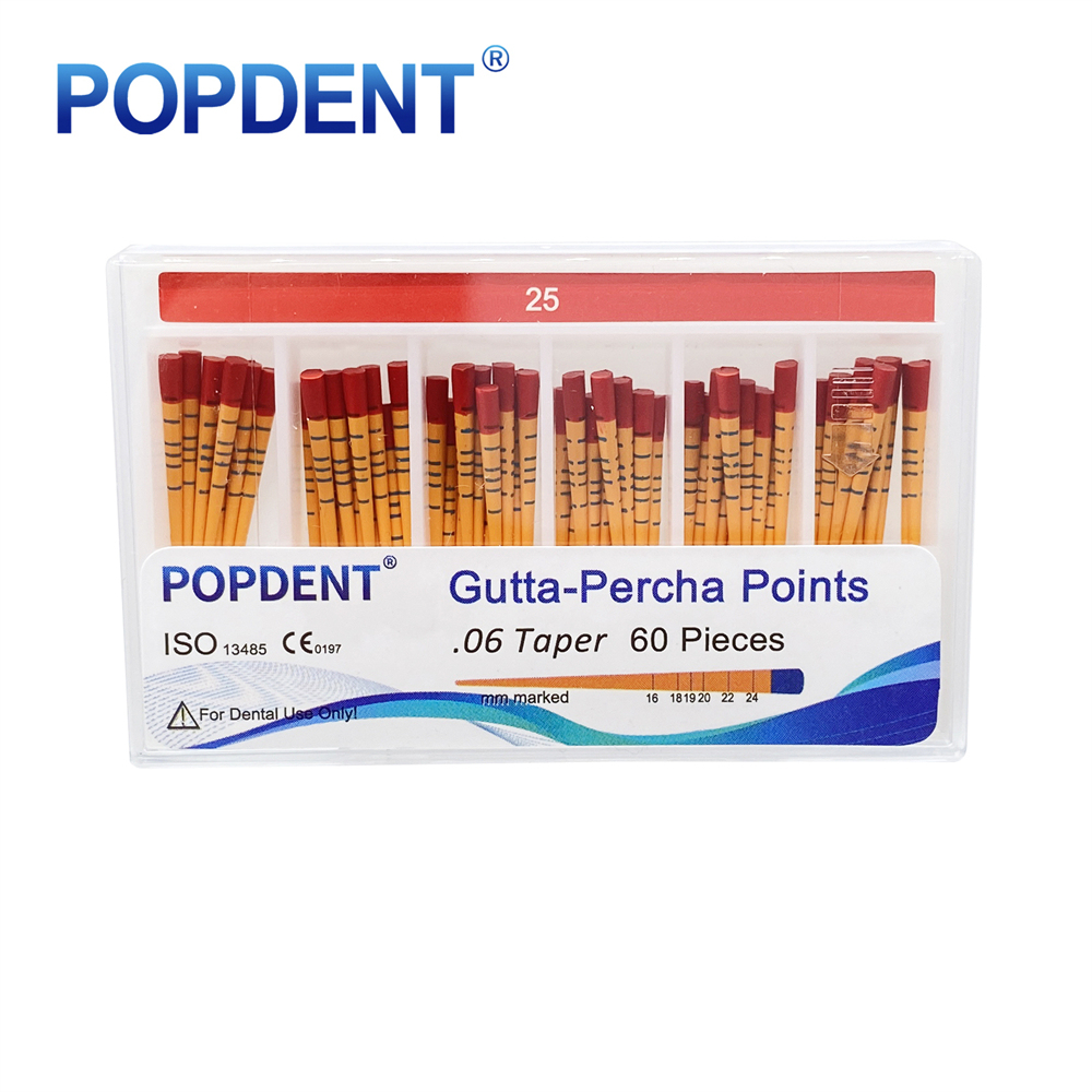 POPDENT Dental Gutta Percha Points Taper 0.02/0.04/0.06 15#-40# For Endo Use