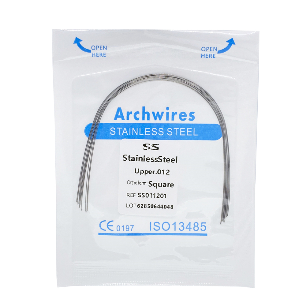 10Pcs Dental Orthodontic Round Arch Wire Stainless Steel Square Form