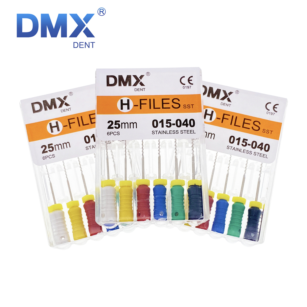 DMXDENT Dental Stainless Steel Endodontic Root Canal Hand Use Files H-File 21mm/25mm/31mm