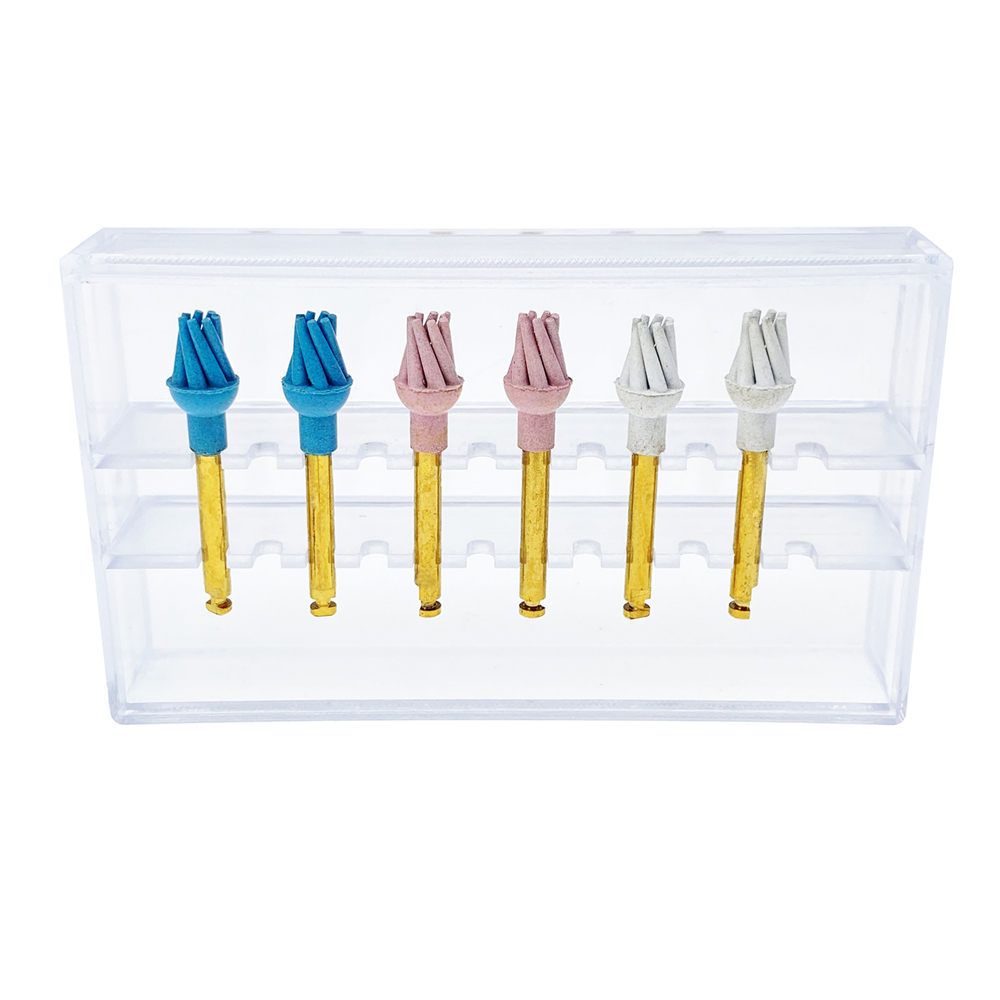 6Pcs/Box Dental Resin Polish Eagle Claw Wheel Brush For Posterior Teeth