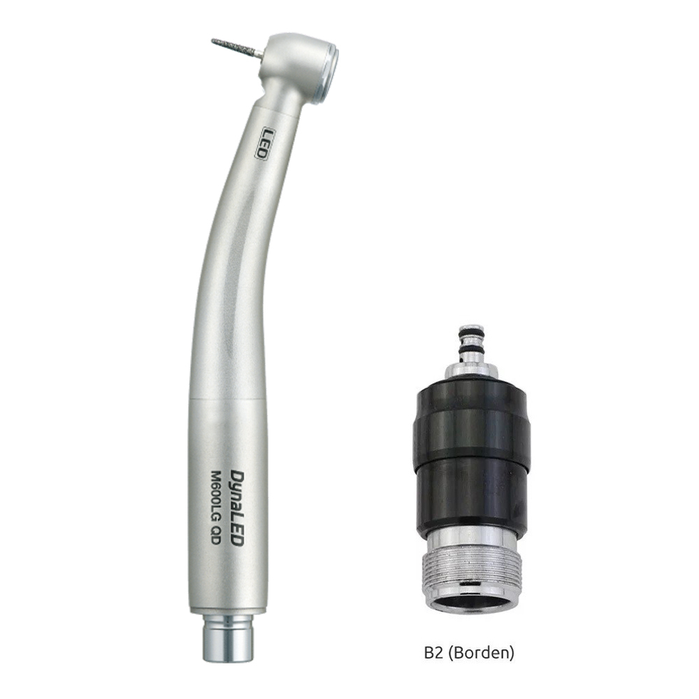 Dynaled M600LG QD B2/M4 Dental E-generator LED High Speed Air Turbine Handpiece with Coupler Fit NSK