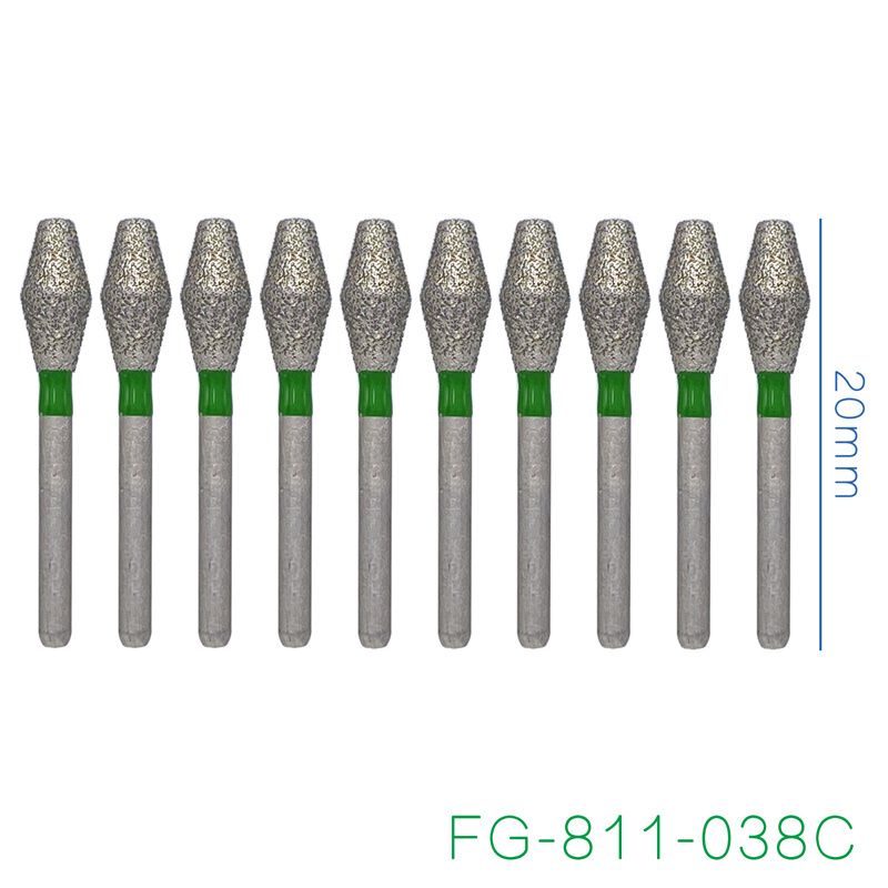 Dental Diamond Burs FG Occlusal Barrel 811/038C  Coarse For High Speed Handpiece