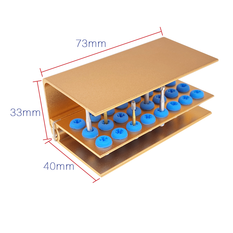 24 Holes with Silicon Dental High Speed Diamond Burs Block Holders Autoclavable