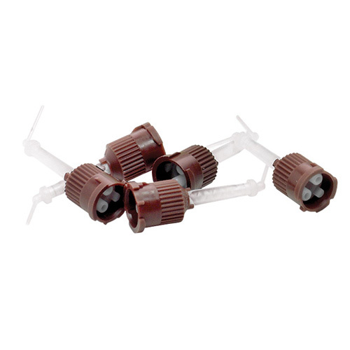 50 pcs Dental Impression Mixing Tips Brown Temporary Cement