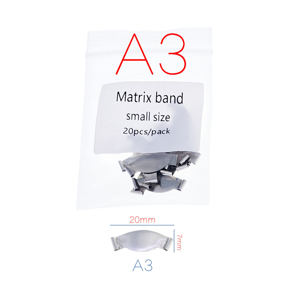 Dental Saddle Contoured Metal Matrices Matrix Band 20Pcs/Pack