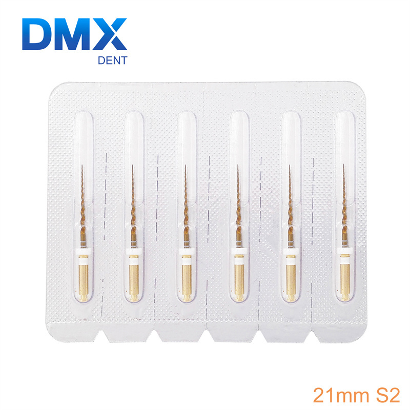 DMXDENT Dental Endodontic NITI Endo Rotary Files PT-Gold Taper Engine Use + Free Gift