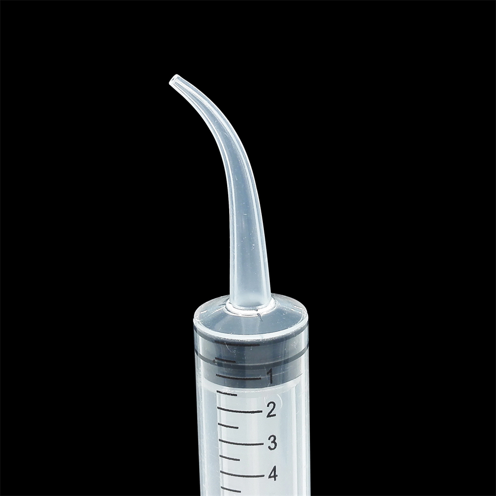 10Pcs Dental Disposable Irrigation Syringe Curved Tip Utility Hobby Tools 12CC