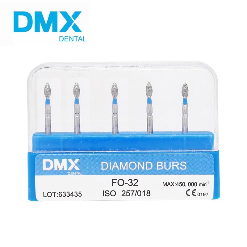 DMXDENT Diamond Burs Dental High Speed Handpiece Friction Grip FG 1.6mm + Free Handpiece