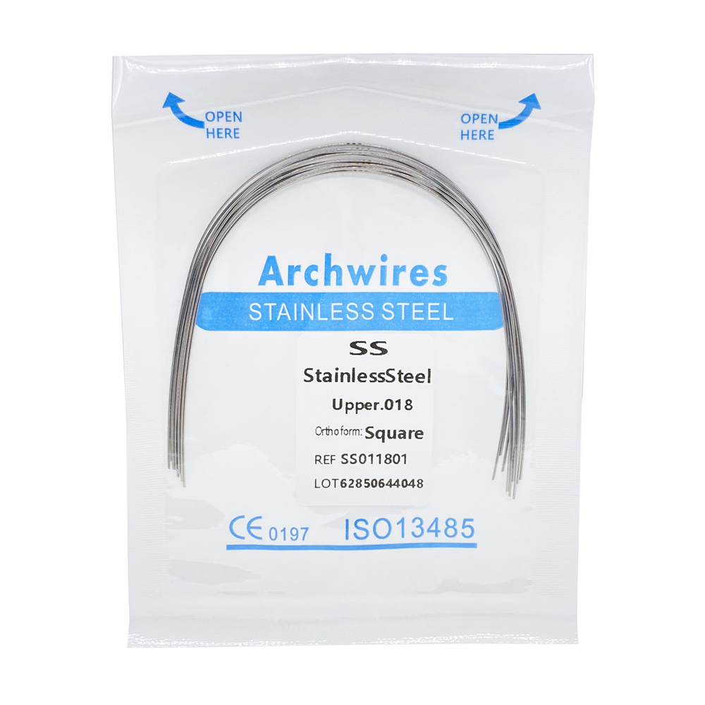 10Pcs Dental Orthodontic Round Arch Wire Stainless Steel Square Form