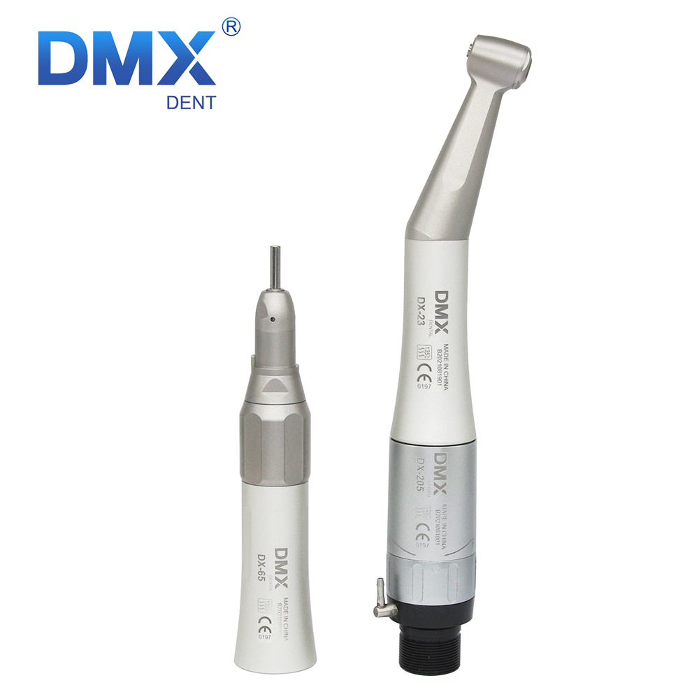 DMXDENT Dental Low Speed Handpiece Straight Contra Angle Air Motor 2/4Hole