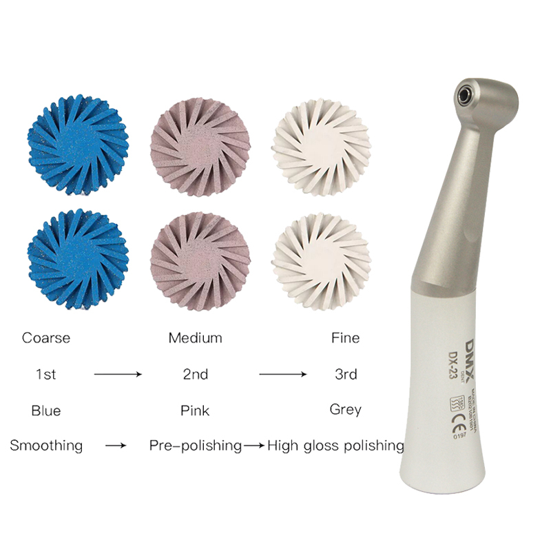 6Pc Dental zirconia polishing wheel diamond RA2.35mm for contra angle handpiece