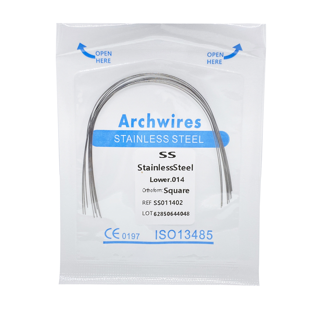 10Pcs Dental Orthodontic Round Arch Wire Stainless Steel Square Form