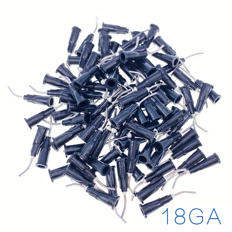Dental Pre Bent Needle Tips All Size 100Pcs/Bag