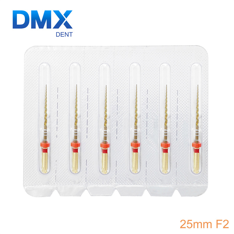 DMXDENT Dental Endodontic NITI Endo Rotary Files PT-Gold Taper Engine Use + Free Gift