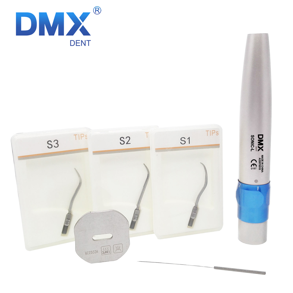 DMXDENT SONIC-L Dental Ultrasonic Air Perio Scaler Handpiece Hygienist With 3 Tips
