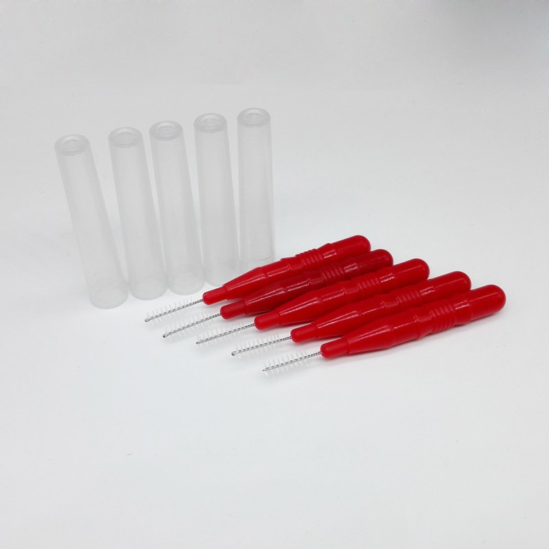 `Dental Plastic Interdental Brush Floss Sticks Tooth Head Oral Hygiene Red/Blue 50 Pcs