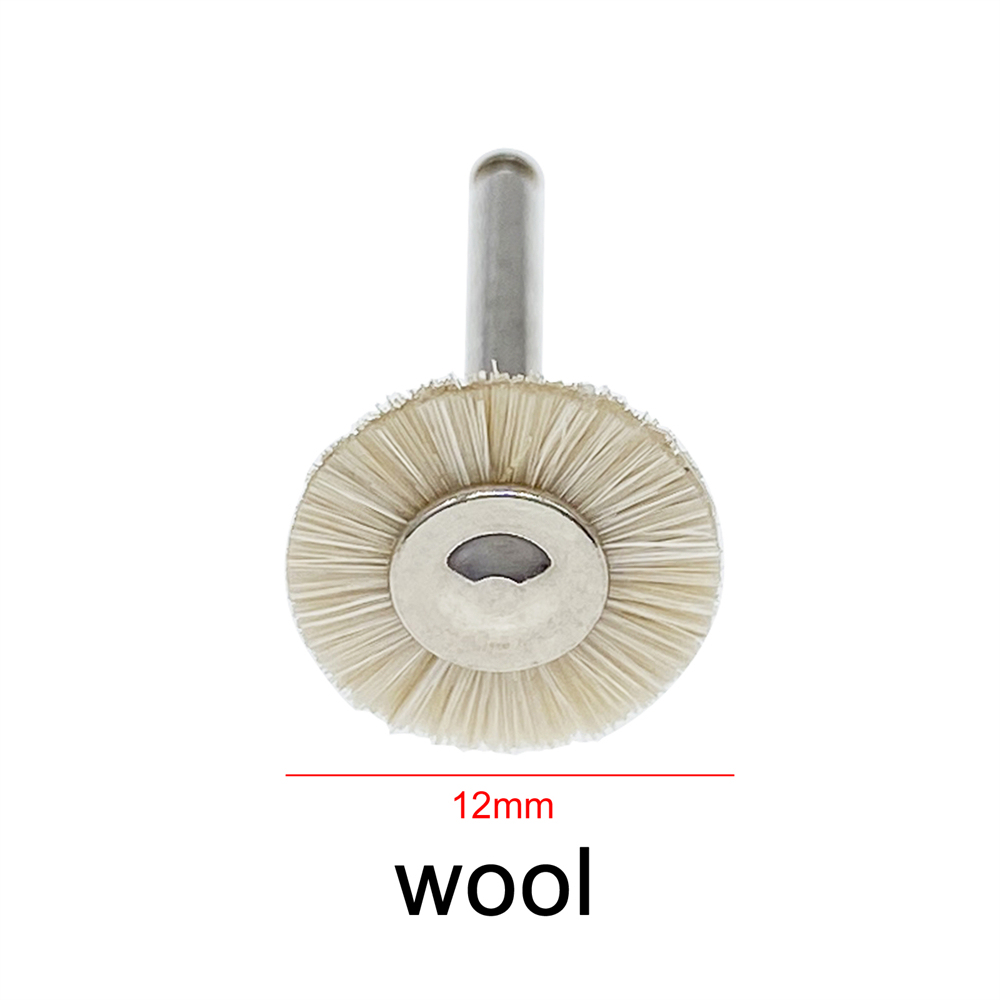 20 Pcs Dental RA Goat Hair Polishing Brush Buffing Wheel 2.35mm For Rotary Tools