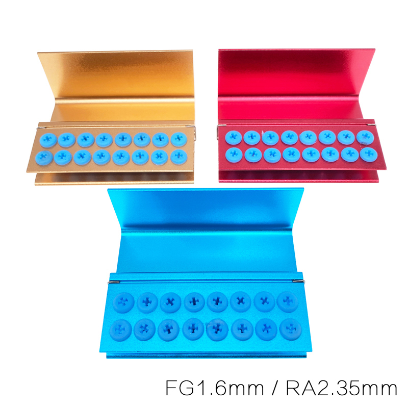 16 Holes with Silicon Dental High Speed FG RA Burs Block Holders Autoclavable