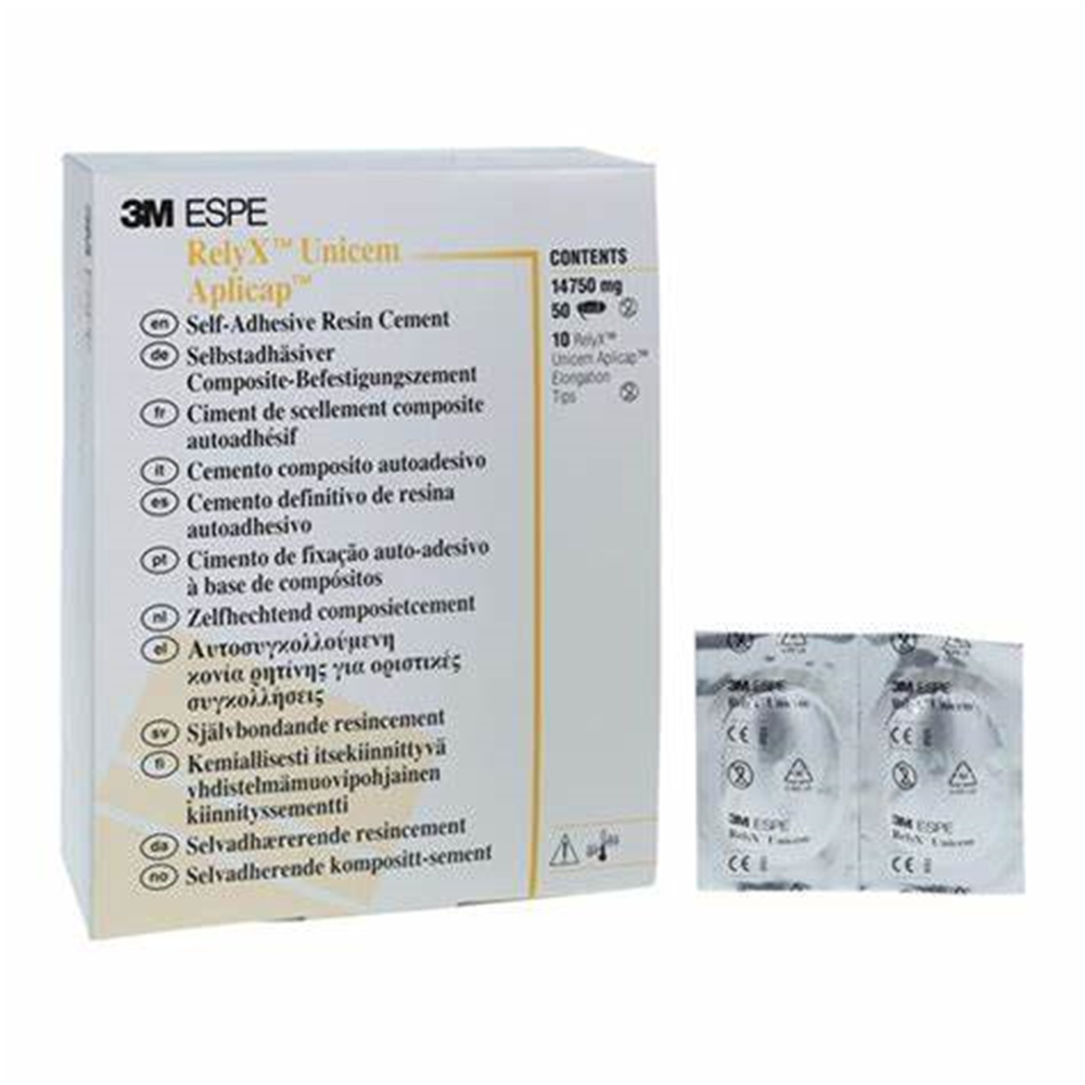 3M ESPE RelyX Unicem Aplicap Self-Adhesive Universal Resin Cement Capsule Refill A2/TR 50Pcs/Box