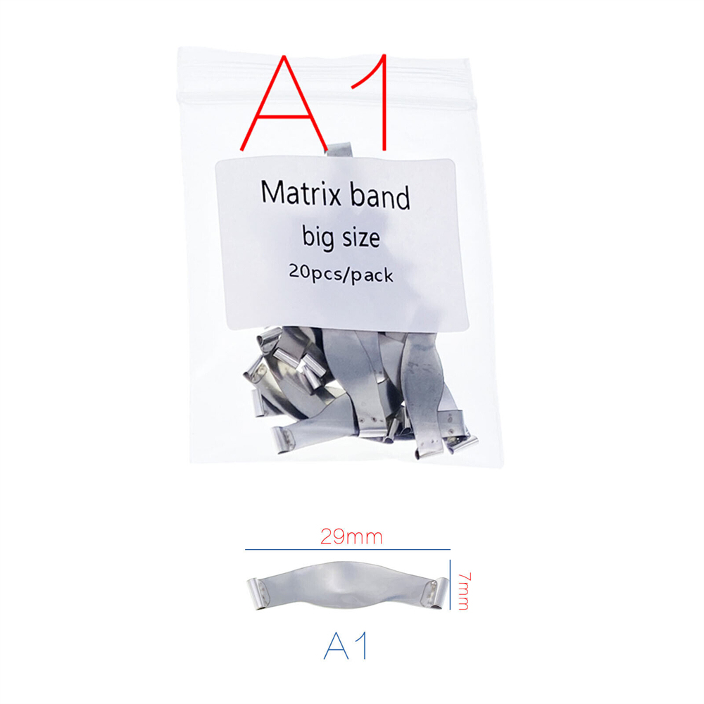 Dental Saddle Contoured Metal Matrices Matrix Band 20Pcs/Pack