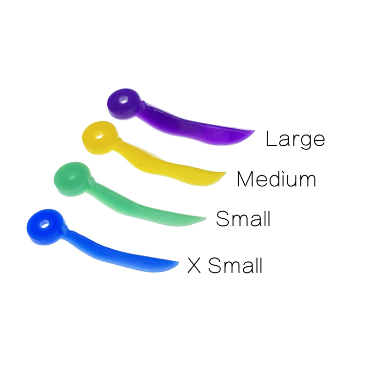 Dental Disposable Plastic Poly-Wedges with Holes 4 Sizes L/M/S/XS 40Pcs/Box