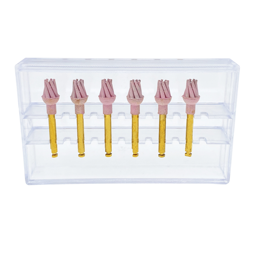 6Pcs/Box Dental Resin Polish Eagle Claw Wheel Brush For Posterior Teeth