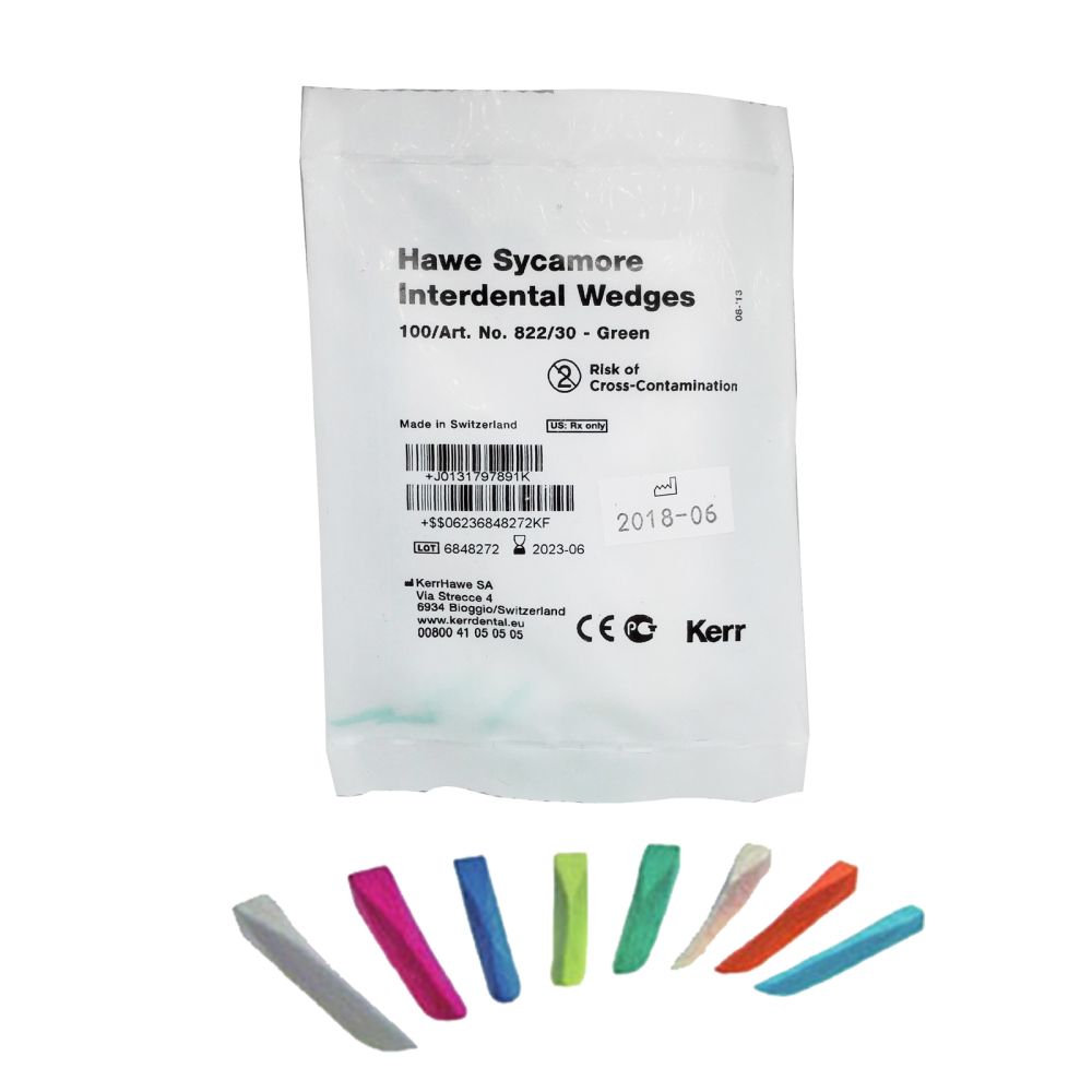 *Kerr Dental Hawe Sycamore Interdental Wedges Green/Orange Refill Pack Matrix Systems