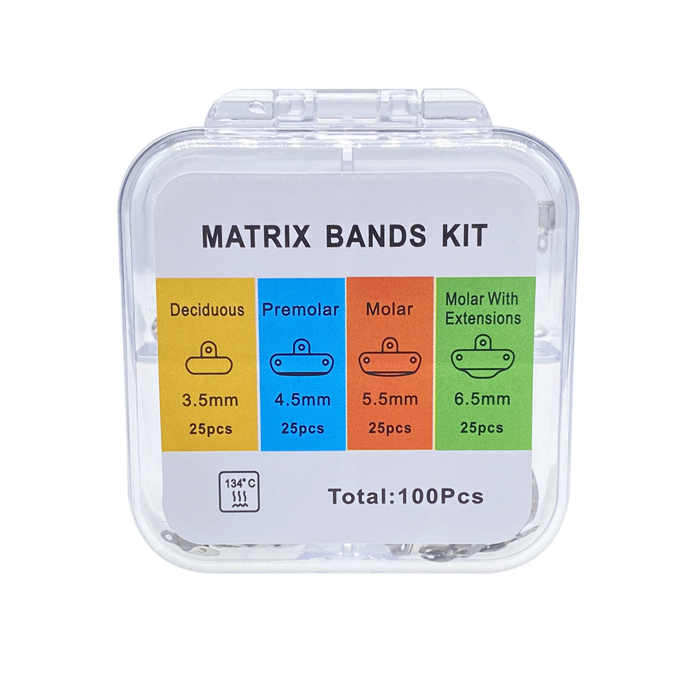 3.5-6.5mm Dental Matrix Bands Ring Sectional Matrice Clamp 100Pcs/Box
