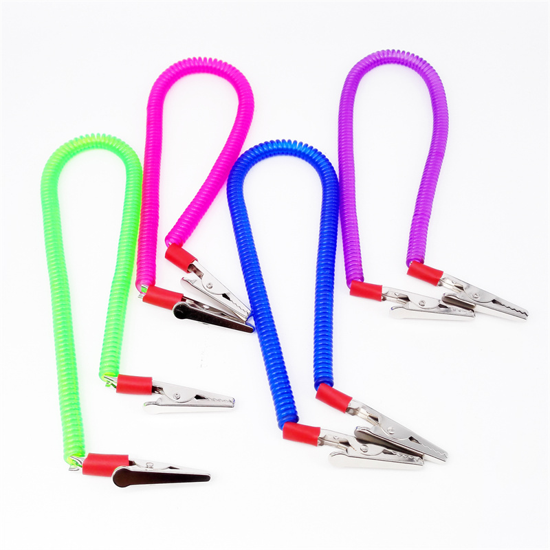 5 PCS Dental Patient Bib Clips Chains Napkin Holder Flexible Coil Plastic Chain