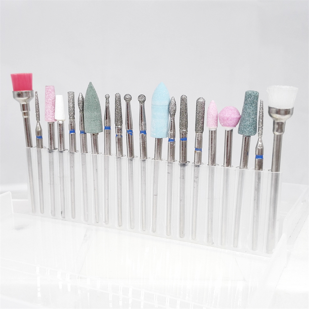 20 Pcs Dental Polish Brush Silicone Rubber Polisher Diamond Kit HP 2.35mm