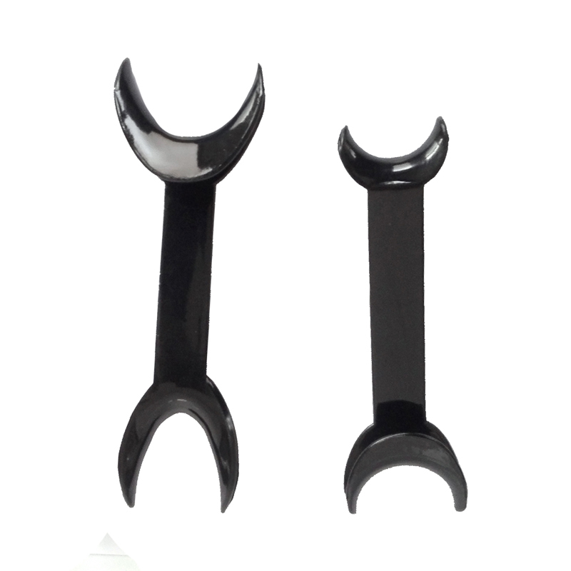 ****Dental Double-headed T-Shape Intraoral Cheek Lip Retractor Opener Black 10Pcs