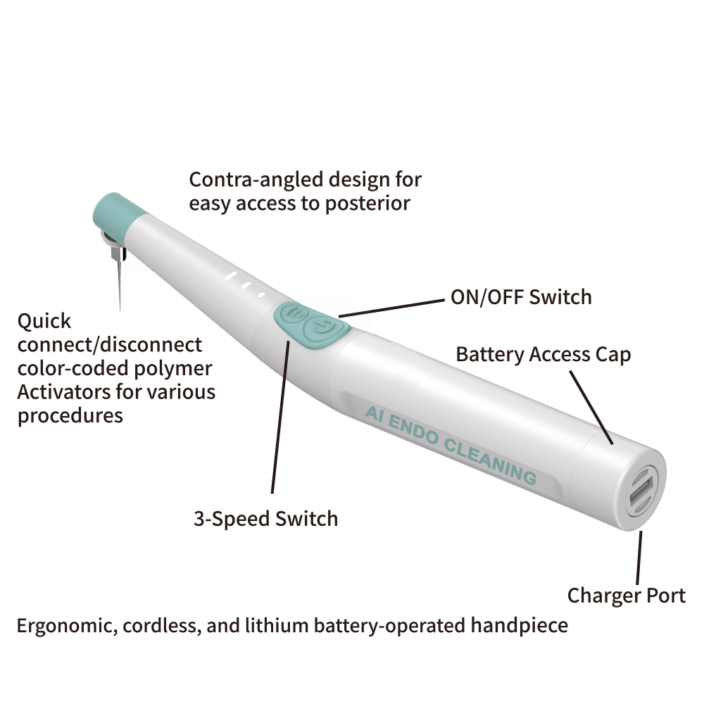 Dental Root Ultrasonic Clean Endodontic Activator Irrigator +120 Tips