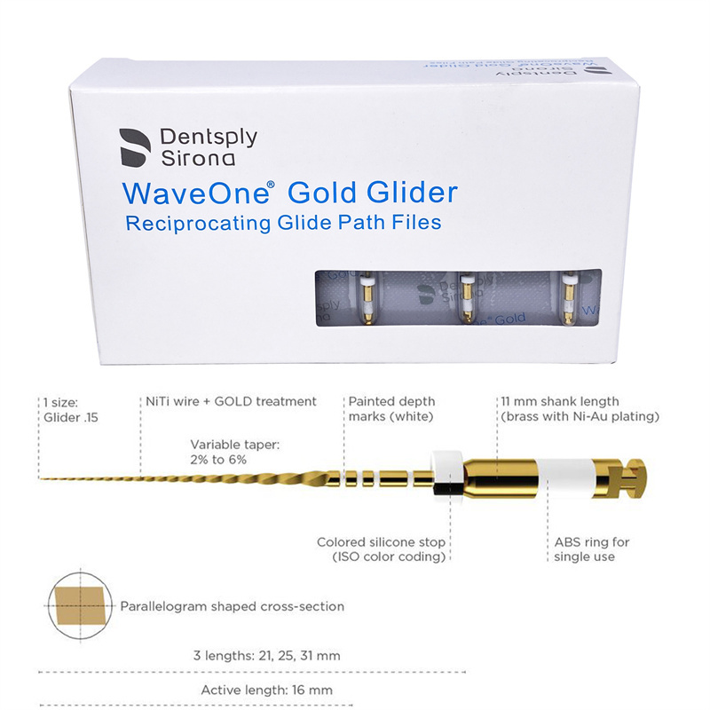 Dental Waveone Gold Glider 25mm ENDODONTIC RECIPROCATING Glide Path Dentsply 3 Endo Files