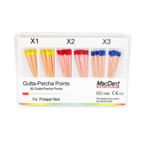 *MacDent Dental Obturation Protaper Next Gutta Percha Points Endo Root Canal X1 X2 X3 X1-X3