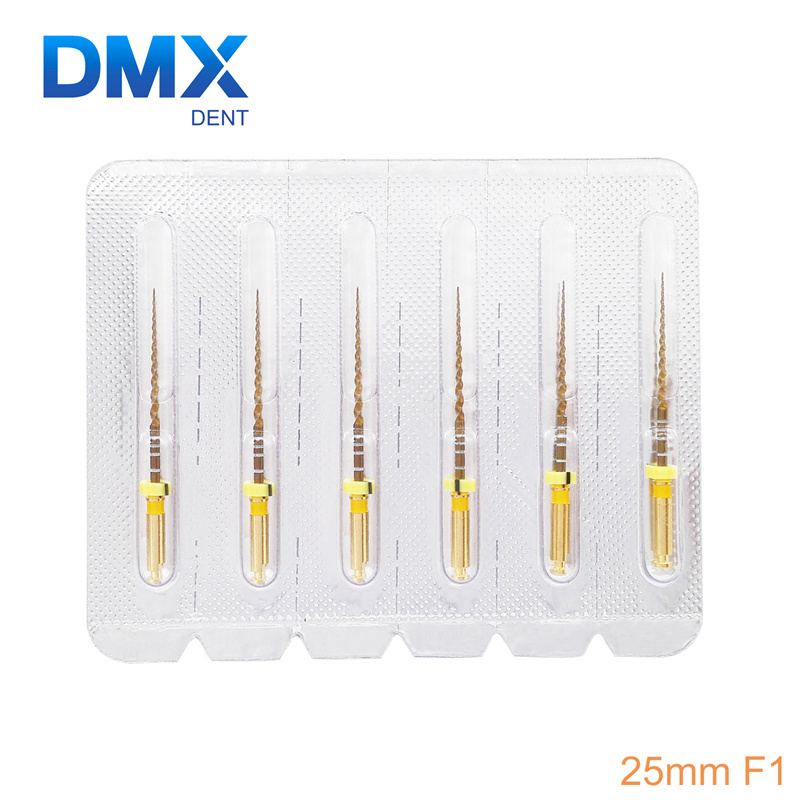 DMXDENT Dental Endodontic NITI Endo Rotary Files PT-Gold Taper Engine Use + Free Gift