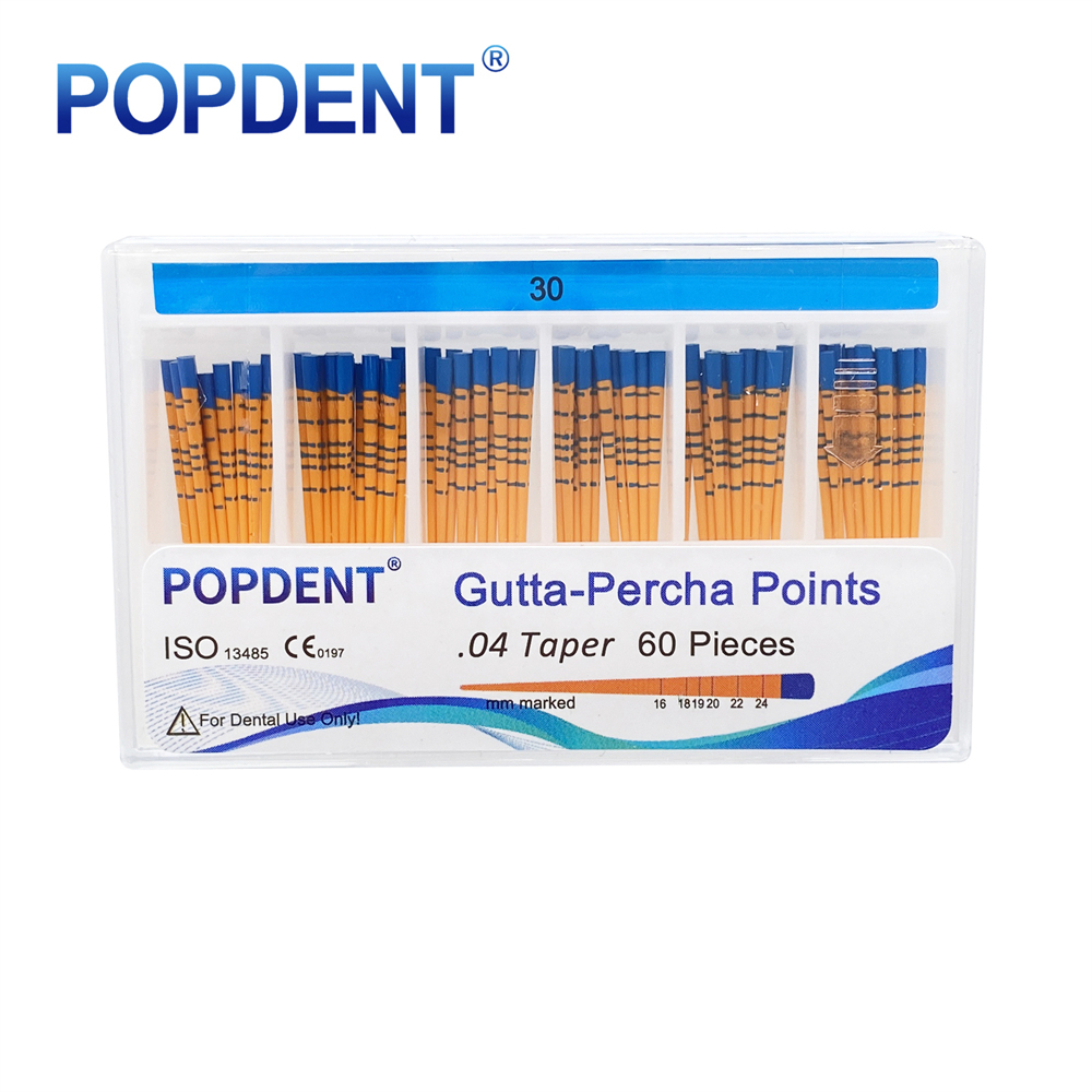 POPDENT Dental Gutta Percha Points Taper 0.02/0.04/0.06 15#-40# For Endo Use