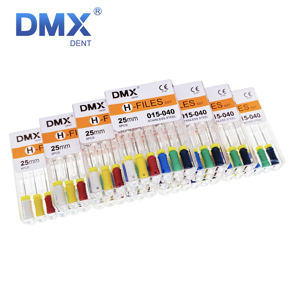 DMXDENT Dental Stainless Steel Endodontic Root Canal Hand Use Files H-File 21mm/25mm/31mm