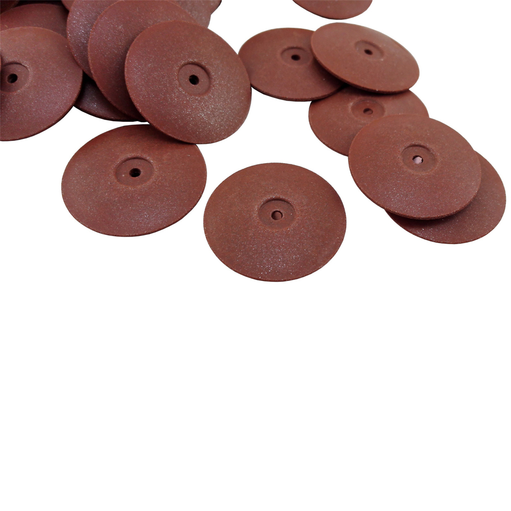 100 Pcs Dental Disc Wheels Rubber Grinding Polishing Rotary For Low Speed Machin