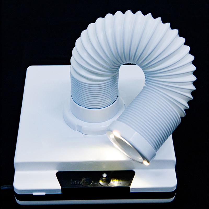 **Portable Nail Dental Lab Desktop Dust Collector Suction Box with 3 LED 60W