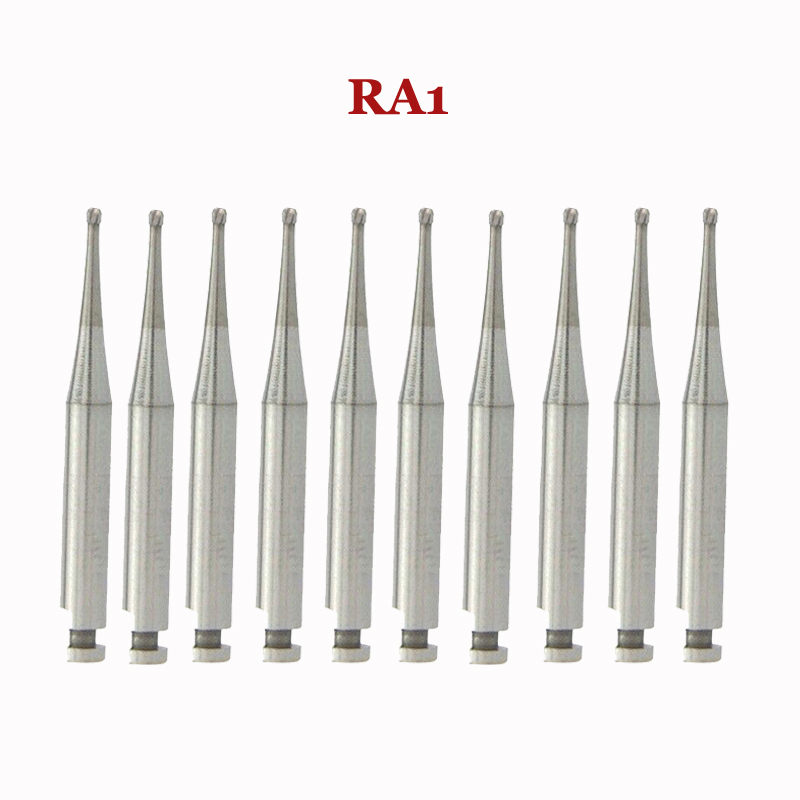 10Pcs DMXDENT Dental Tungsten Steel Carbide Burs Low Speed Handpiece RA1-8