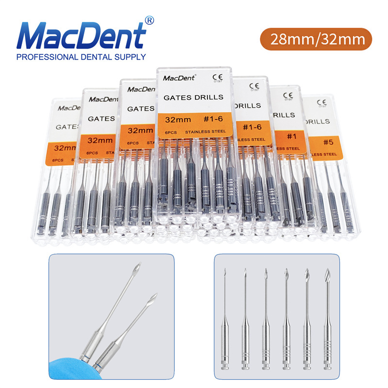 Macdent Gates Drill Dental Endodontic Root Canal Engine Files 28mm/32mm